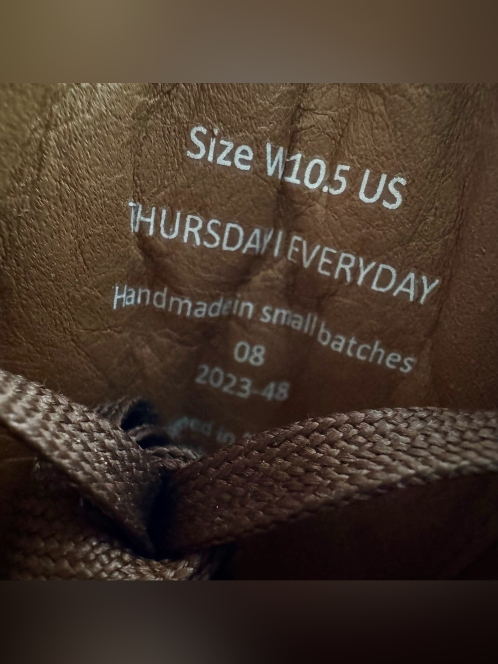 Thursday Everyday Leather Sneakers Women 10.5 Men 9 - Clean AF - Brown Low Top - Picture 10 of 15